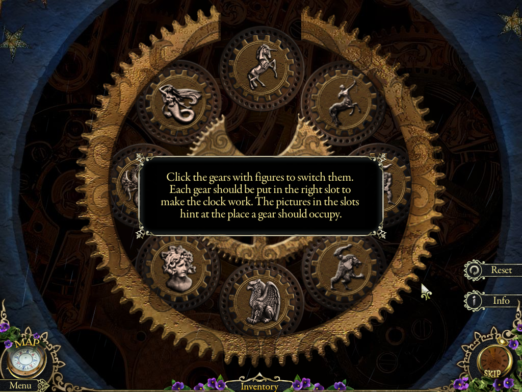 Mystery Trackers: Black Isle (Windows) screenshot: Another puzzle. Put the gears in the proper places.