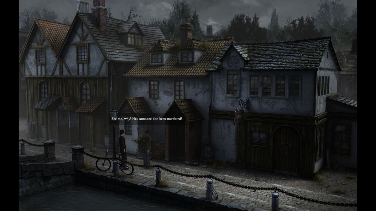 Black Mirror III: Final Fear (Windows) screenshot: Talking to police officer in town.