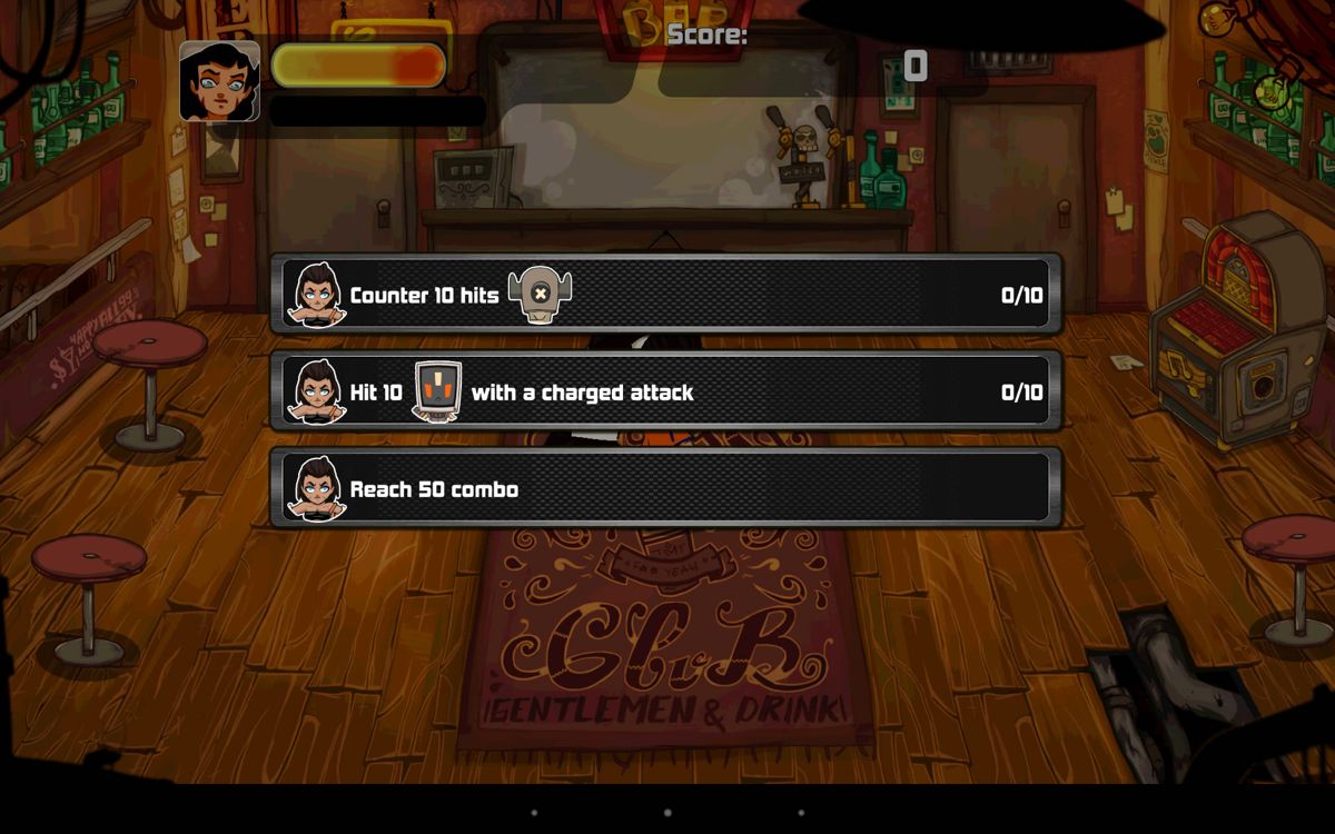 Combo Crew (Android) screenshot: Example of some of the objectives in the Combo Crew mode