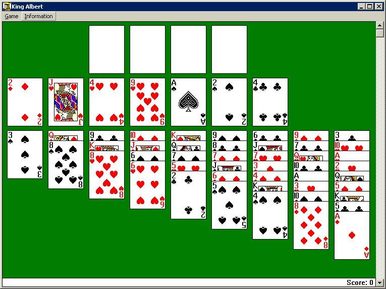 Screenshot of Solitaire King: King Albert (Windows 3.x, 1995) - MobyGames