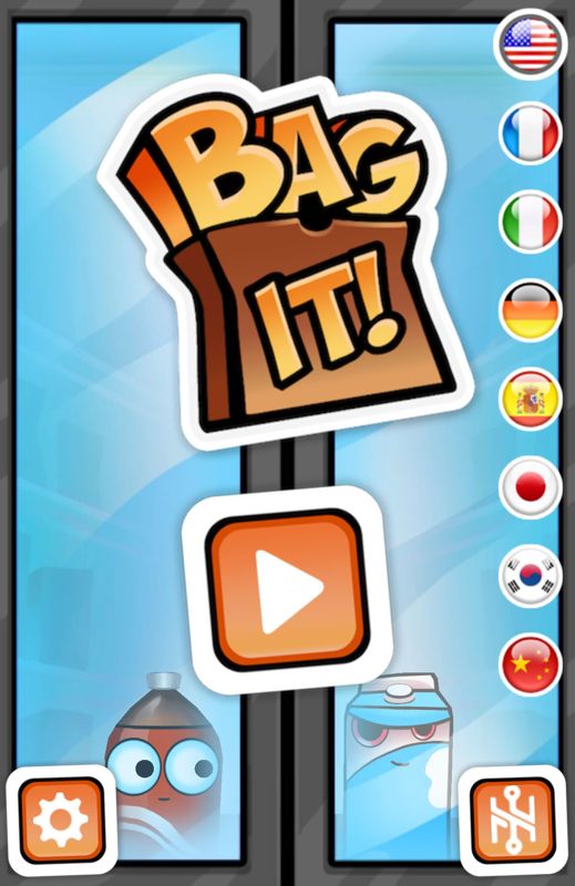 Bag It! (Android) screenshot: Main menu