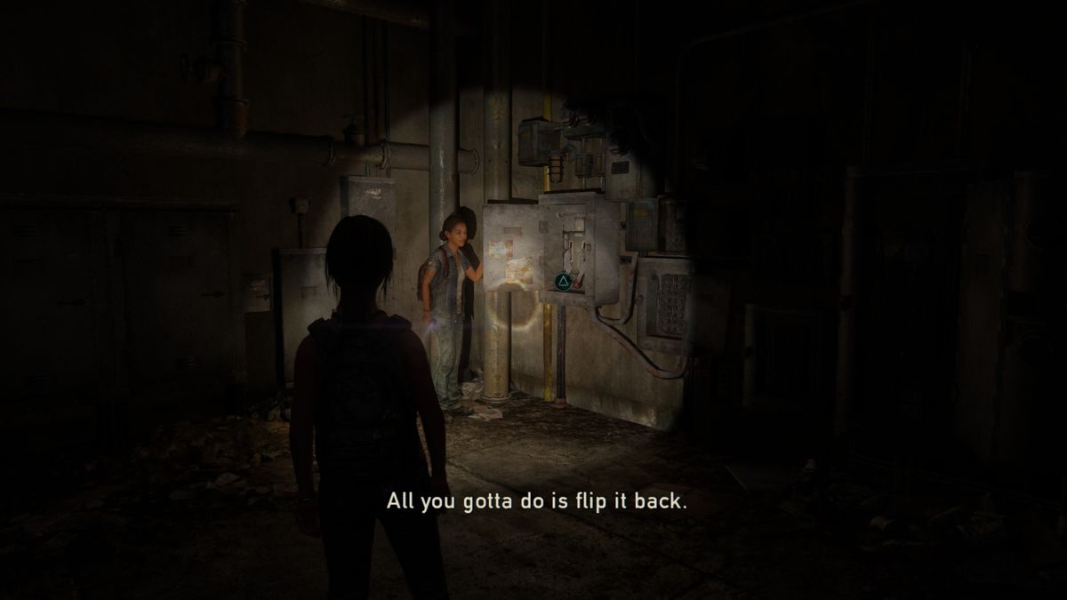 The Last of Us: Left Behind (PlayStation 4) screenshot: Time to restore the electricity.