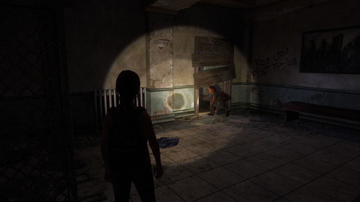 The Last of Us: Left Behind (PlayStation 4) screenshot: Every now and then, Ellie will have flashback about her time with Riley.