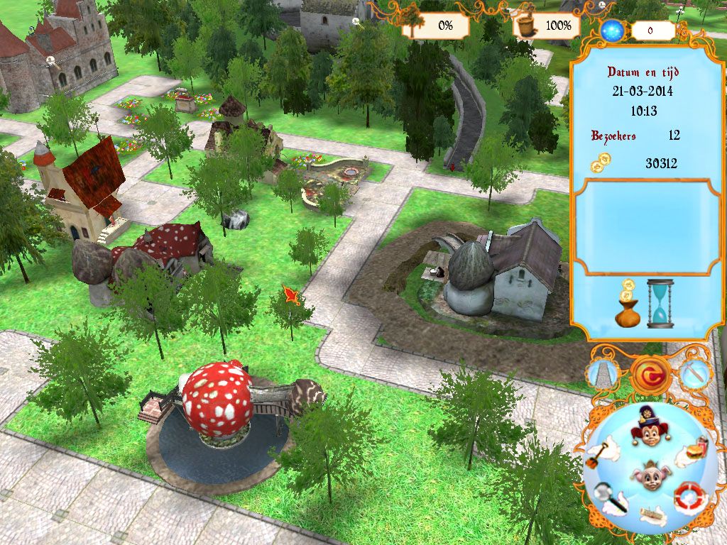 Efteling Tycoon (Windows) screenshot: A look at the fairytale forest.