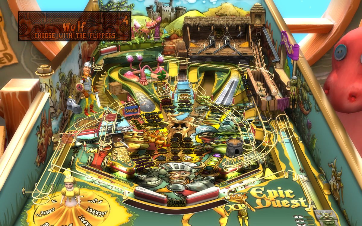 Pinball FX2: Epic Quest (Windows) screenshot: Zoomed out view