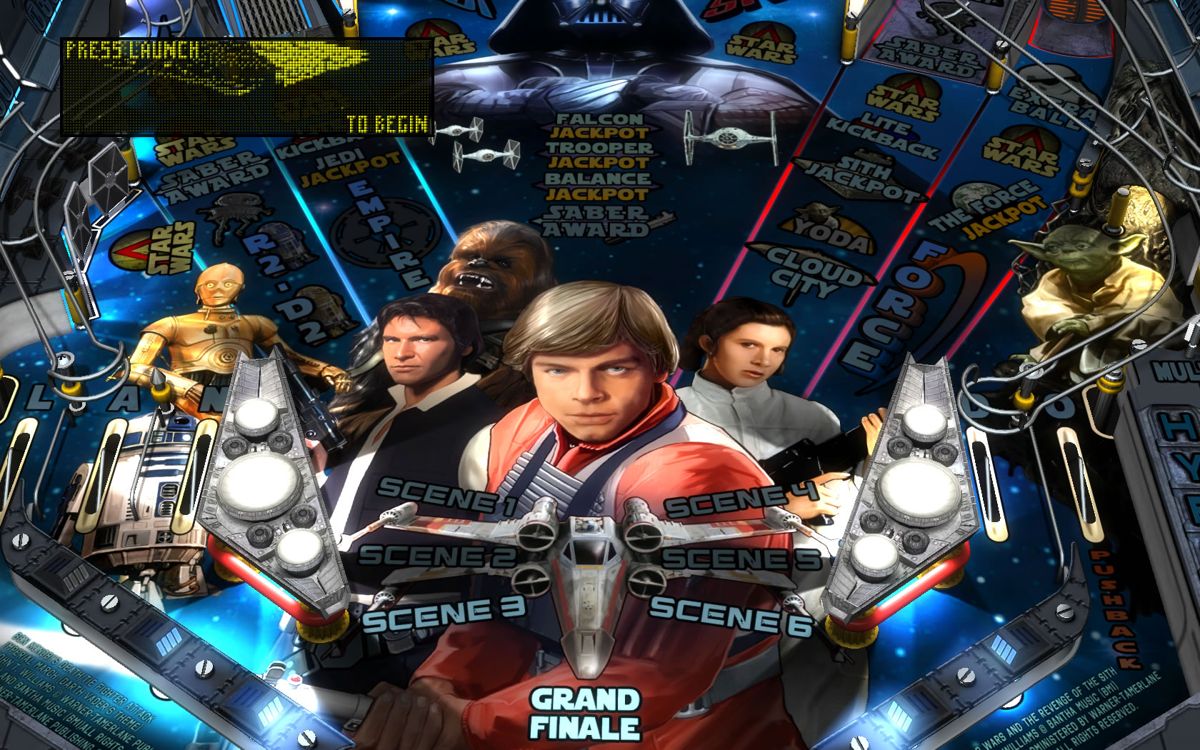 Pinball FX2: Star Wars Pinball (Windows) screenshot: <i>Star Wars: Episode V - The Empire Strikes Back</i> - Bottom part of the table