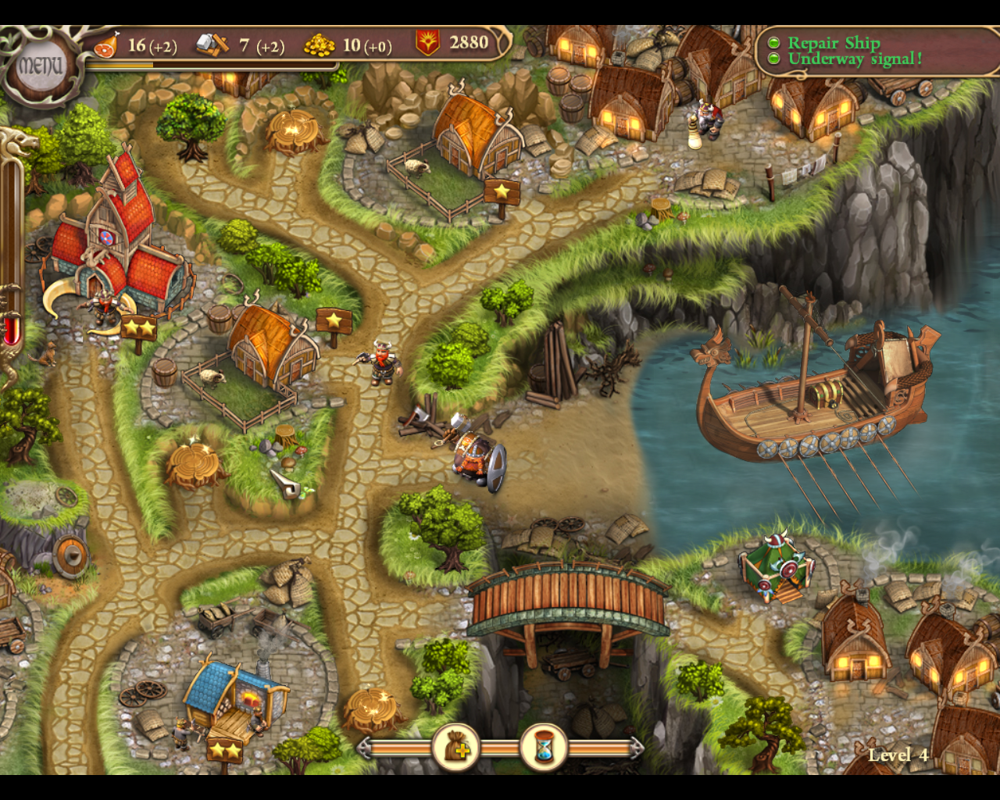 Northern Tale 4 (Windows) screenshot: The ship has launched