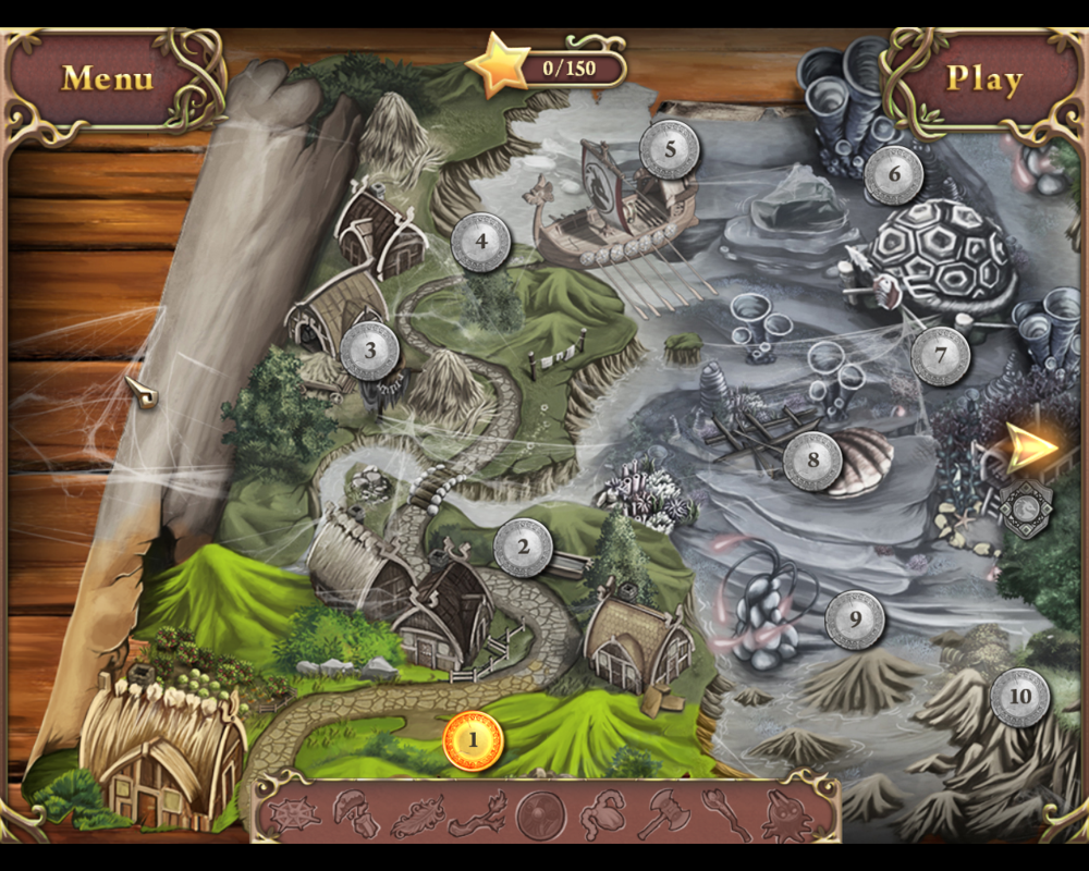 Northern Tale 4 (Windows) screenshot: The map