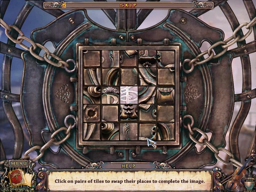 Maestro: Music of Death (Windows) screenshot: Gate mini tile puzzle