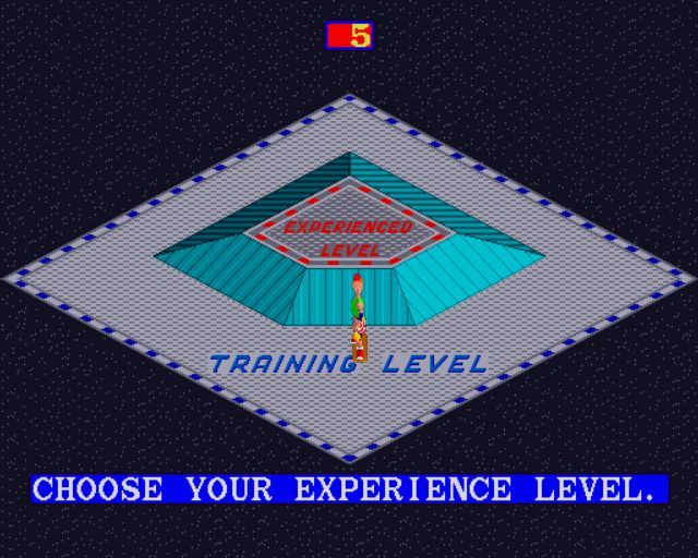 Midway Arcade Treasures (PlayStation 2) screenshot: 720: The start of a game and the player must choose their level of expertise