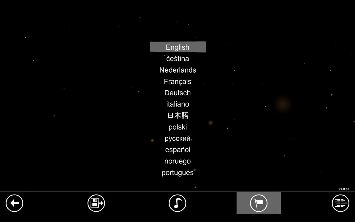 Lilly Looking Through (Windows) screenshot: Language selection screen