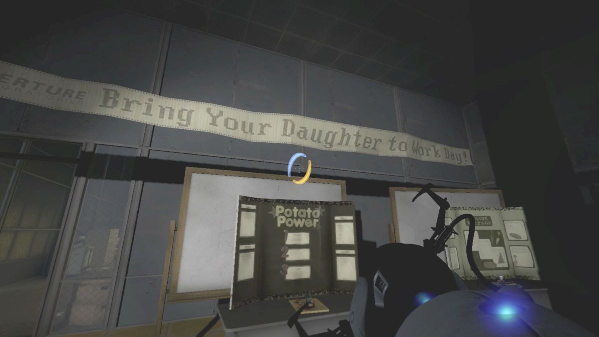 Portal 2 (Macintosh) screenshot: That wasn't a good idea per Wheatley