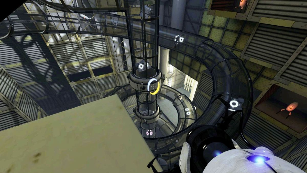 Portal 2 (Macintosh) screenshot: Aperture Science facility is an amazing place