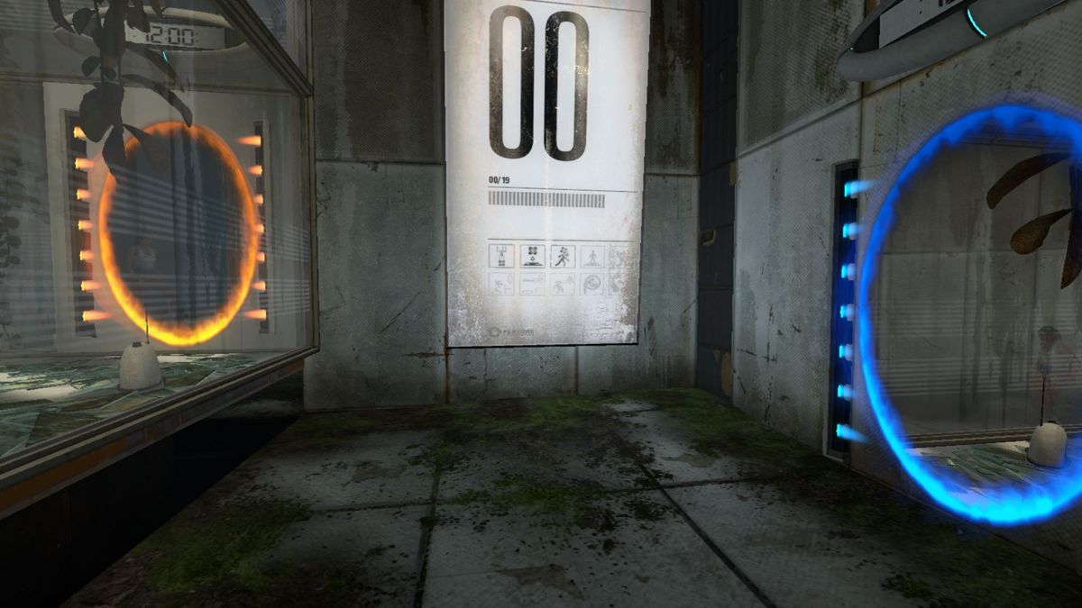 Portal 2 (Macintosh) screenshot: Here we go - Test Chamber 00