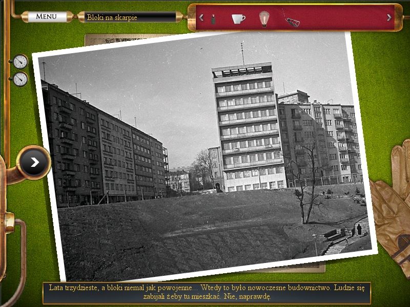 Poszukiwacze zaginionej Warszawy (Windows) screenshot: Try to guess: 1980s or 1930s?