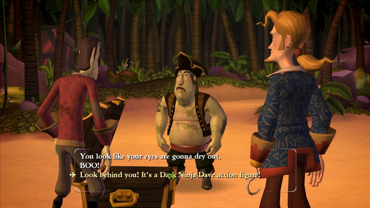 Tales of Monkey Island: Chapter 2 - The Siege of Spinner Cay (Windows) screenshot: The staring contest.