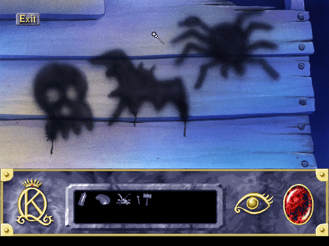 Roberta Williams' King's Quest VII: The Princeless Bride (DOS) screenshot: What are those weird, spooky symbols?..