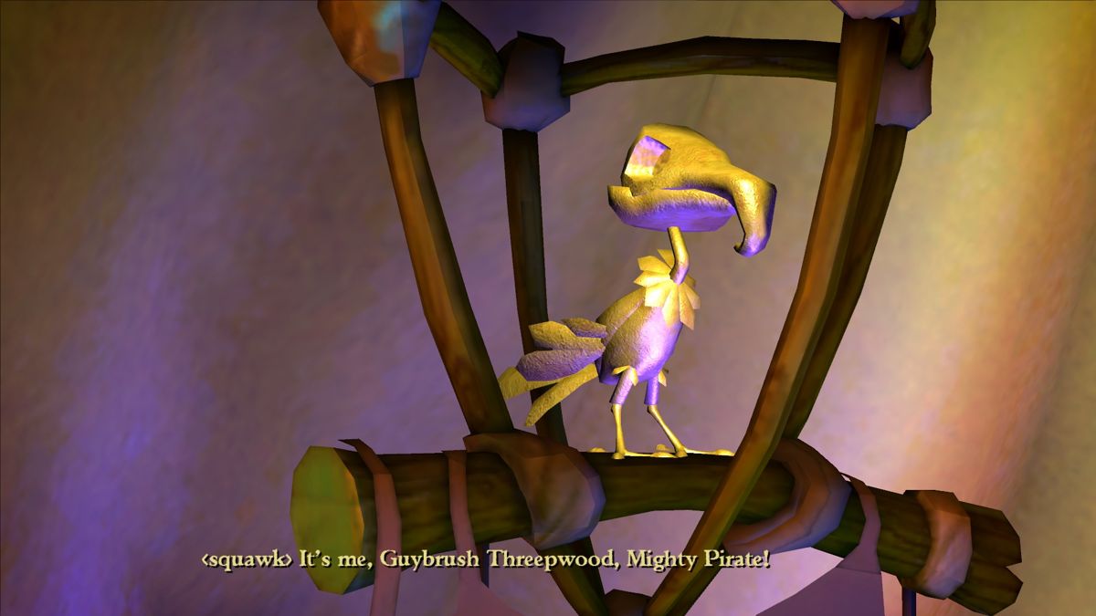 Tales of Monkey Island: Chapter 1 - Launch of the Screaming Narwhal (Windows) screenshot: Guybrush found a new companion to his liking.