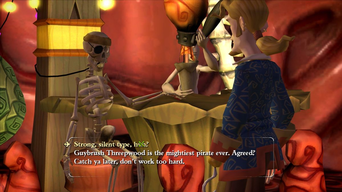 Tales of Monkey Island: Chapter 3 - Lair of the Leviathan (Windows) screenshot: Some pirates just aren't talkative types.