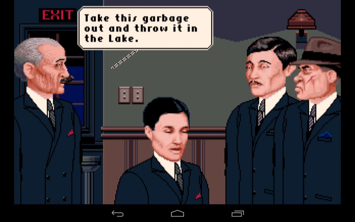 The King of Chicago (Android) screenshot: Pinky may be killed.