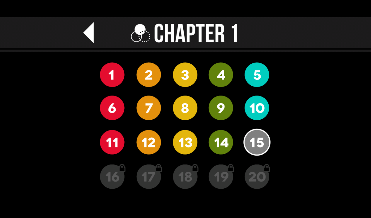 Color Zen (Android) screenshot: Progress through the first chapter of the Classic theme