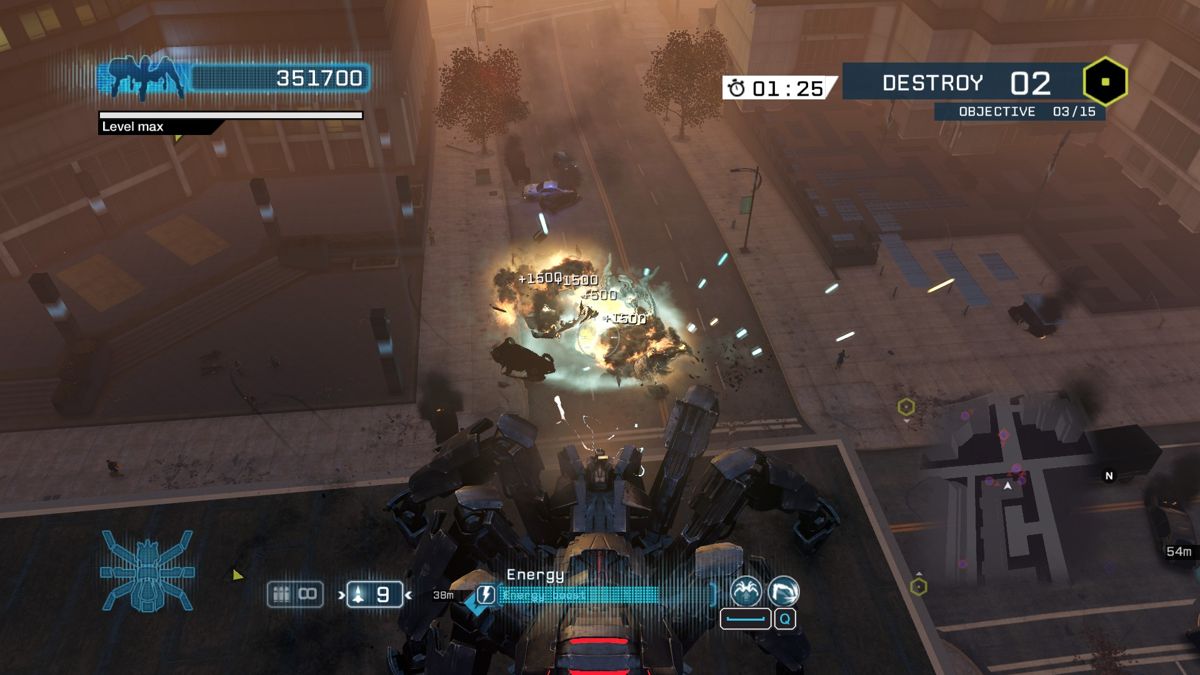 Watch_Dogs (Windows) screenshot: One of many mini-games – here we control spider-tank in alternate reality