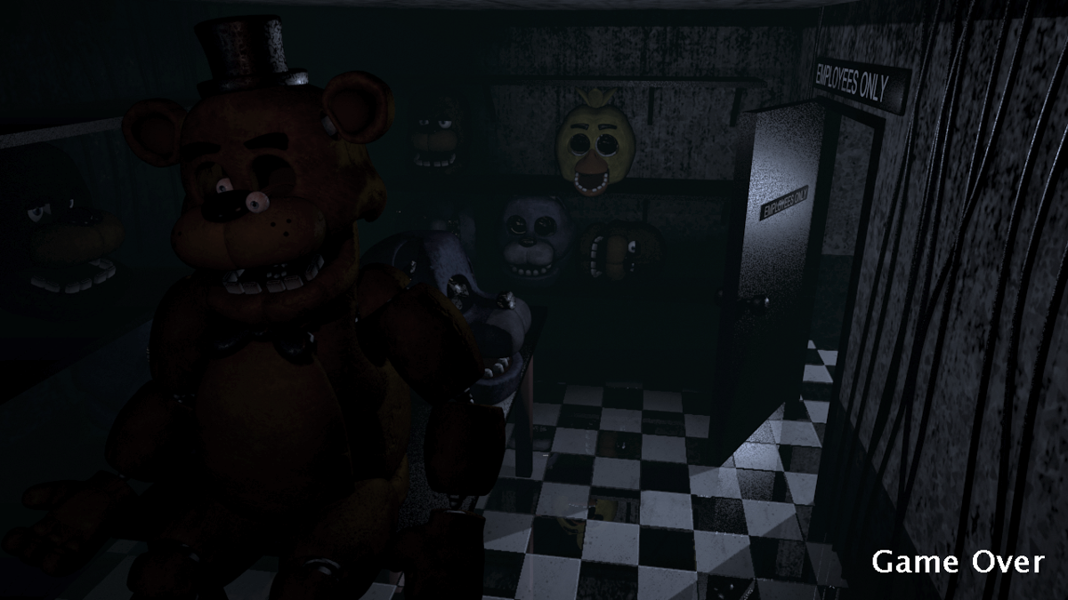 Five Nights at Freddy's (Windows) screenshot: Game over
