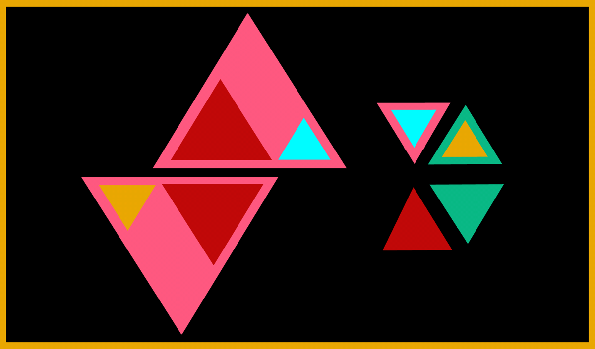 Color Zen (Android) screenshot: A fairly symmetrical design with different colours.