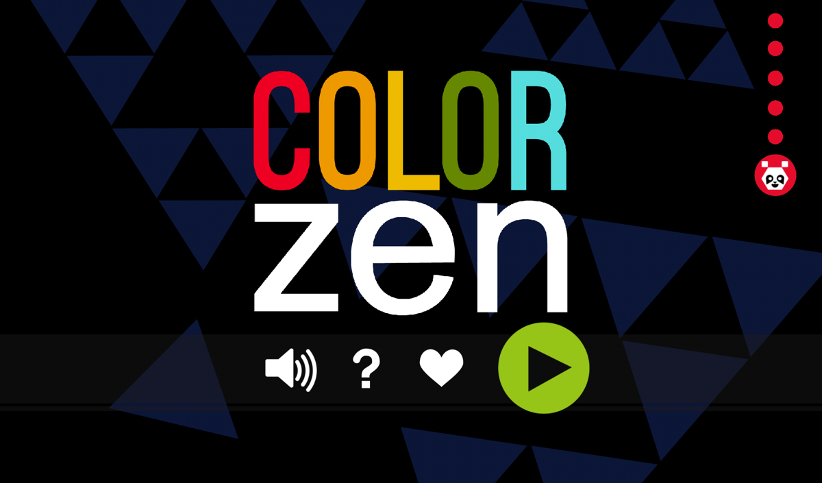 Color Zen (Android) screenshot: Main menu