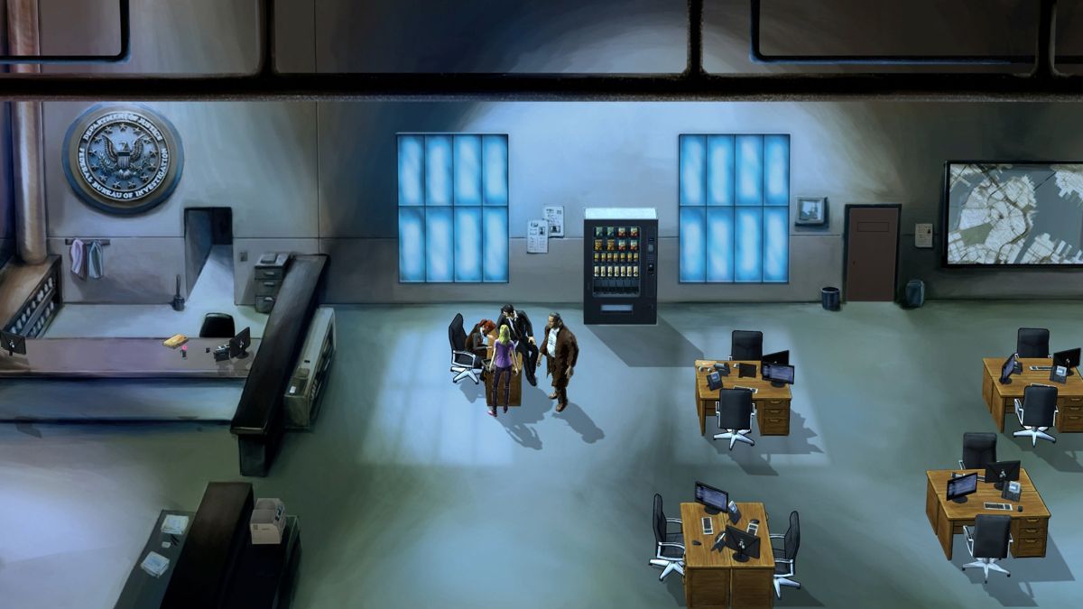 Cognition: An Erica Reed Thriller - Episode 2: The Wise Monkey (Windows) screenshot: New secretary is bringing you some coffee for sleepless night.
