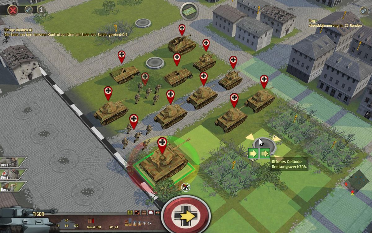 <small>Battle Academy 2: Eastern Front (Windows) screenshot:</small><br> German Panzercorps