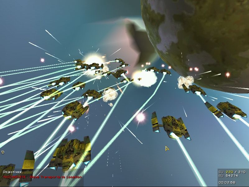 Homeworld: Cataclysm (Windows) screenshot: Get into battle with huge fleets.