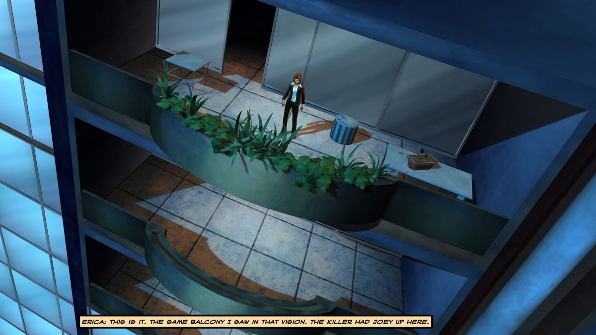 Cognition: An Erica Reed Thriller - Episode 3: The Oracle (Windows) screenshot: This is the place from which the victim was dropped.