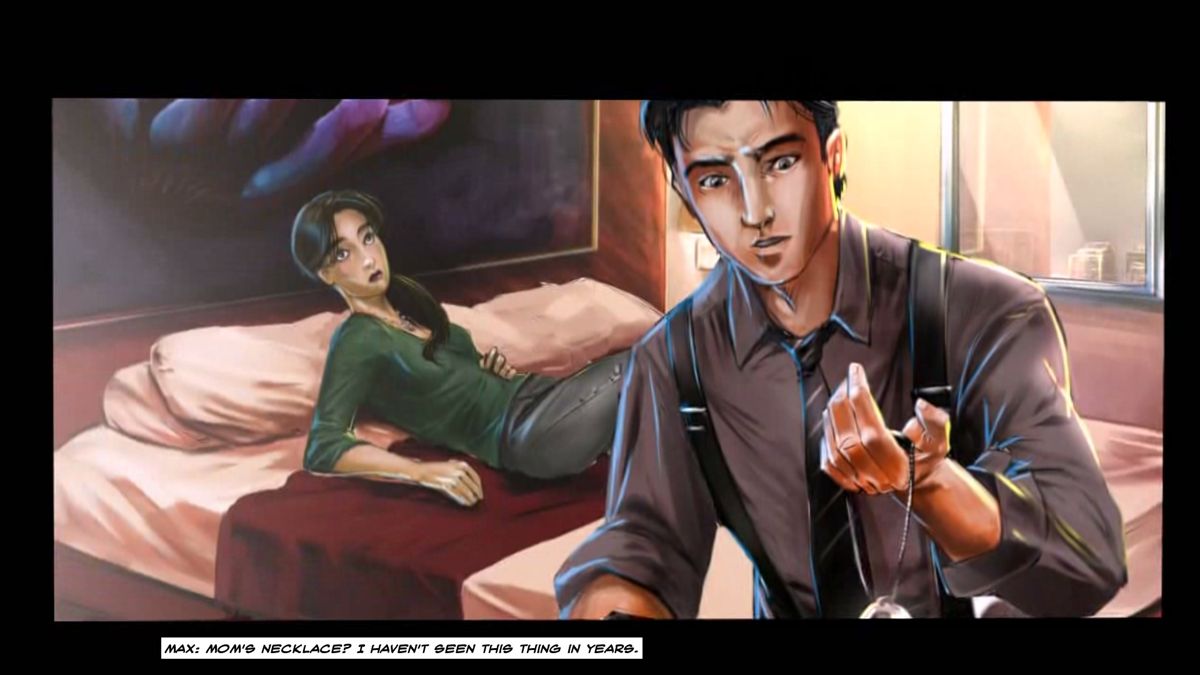 Cognition: An Erica Reed Thriller - Episode 3: The Oracle (Windows) screenshot: Cordelia is trying to convince Max about her vision.