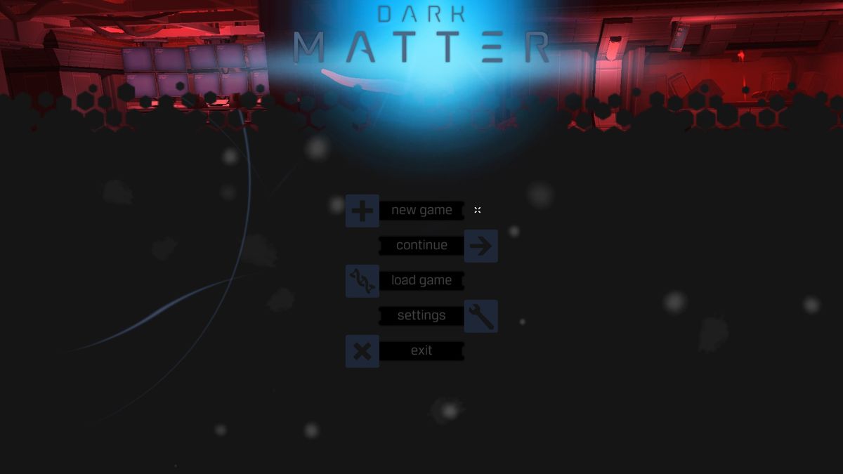 Dark Matter (Windows) screenshot: Title and Main Menu
