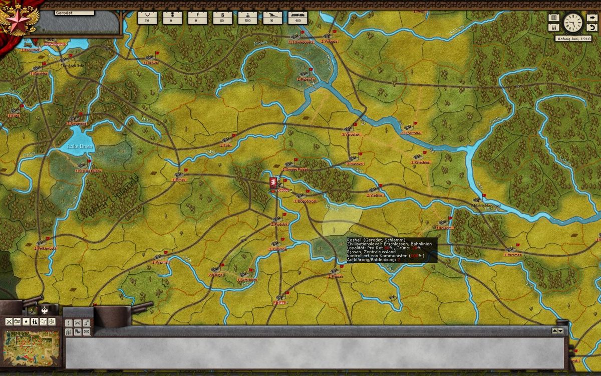 Revolution Under Siege (Windows) screenshot: Grand Campaign map
