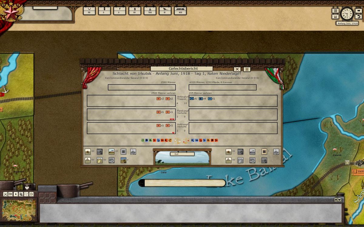 Revolution Under Siege (Windows) screenshot: battle results