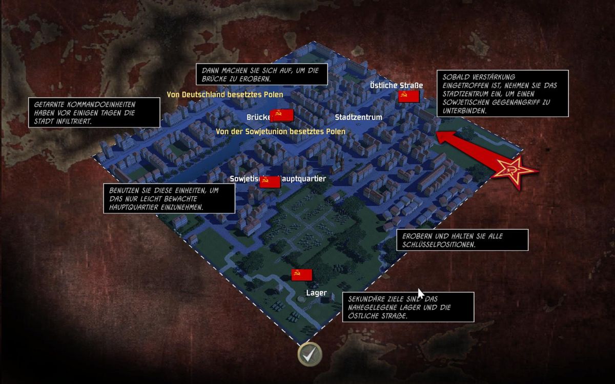 Battle Academy 2: Eastern Front (Windows) screenshot: Barbarossa first mission briefing