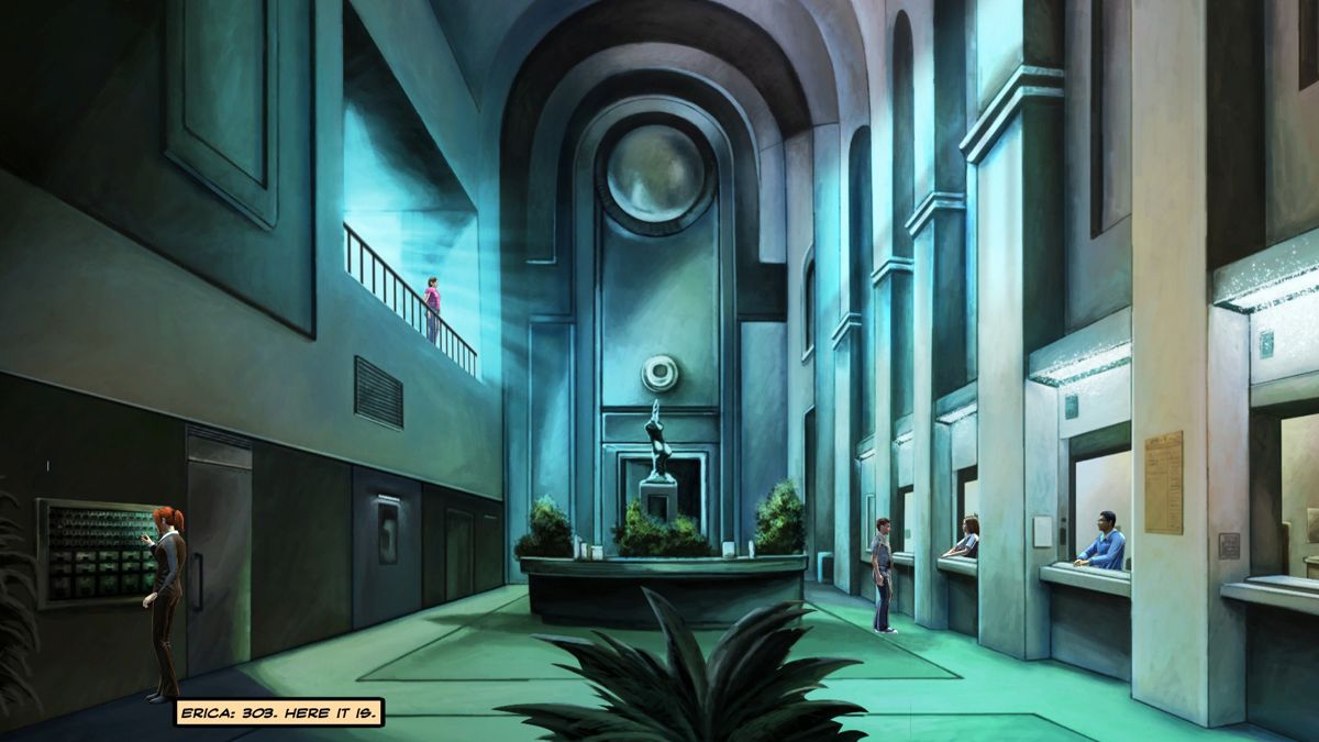 Cognition: An Erica Reed Thriller - Episode 2: The Wise Monkey (Windows) screenshot: Checking the mailboxes in the post office.