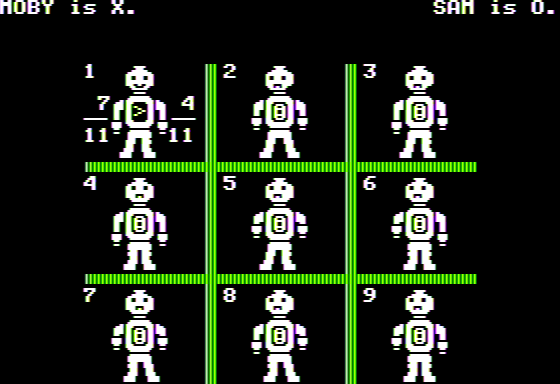 Salina Math Games: Disk Two (Apple II) screenshot: Moby Takes a Position
