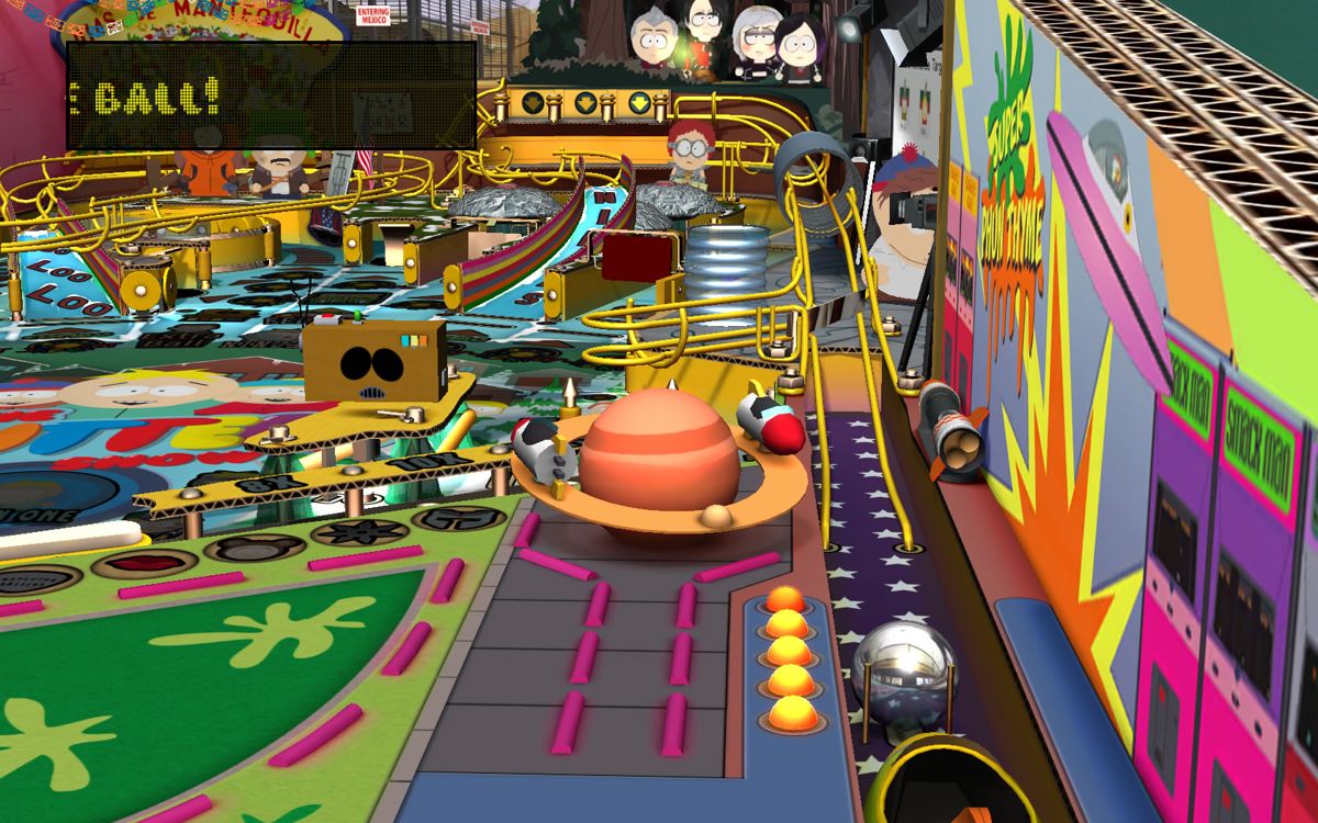 Zen Pinball 2: South Park Pinball (Windows) screenshot: <i>Butters' Very Own Pinball Game</i> - Launching the ball.