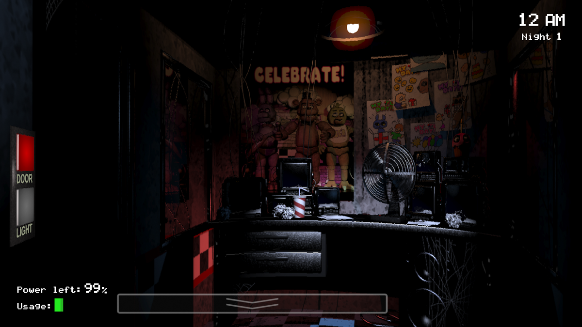 Five Nights at Freddy's (Windows) screenshot: Well, here we are. This is where the game starts.