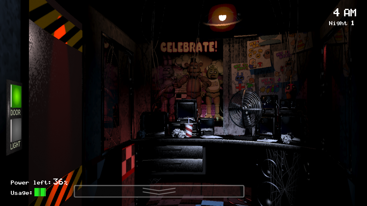 Five Nights at Freddy's (Windows) screenshot: Whew! Safe for now.