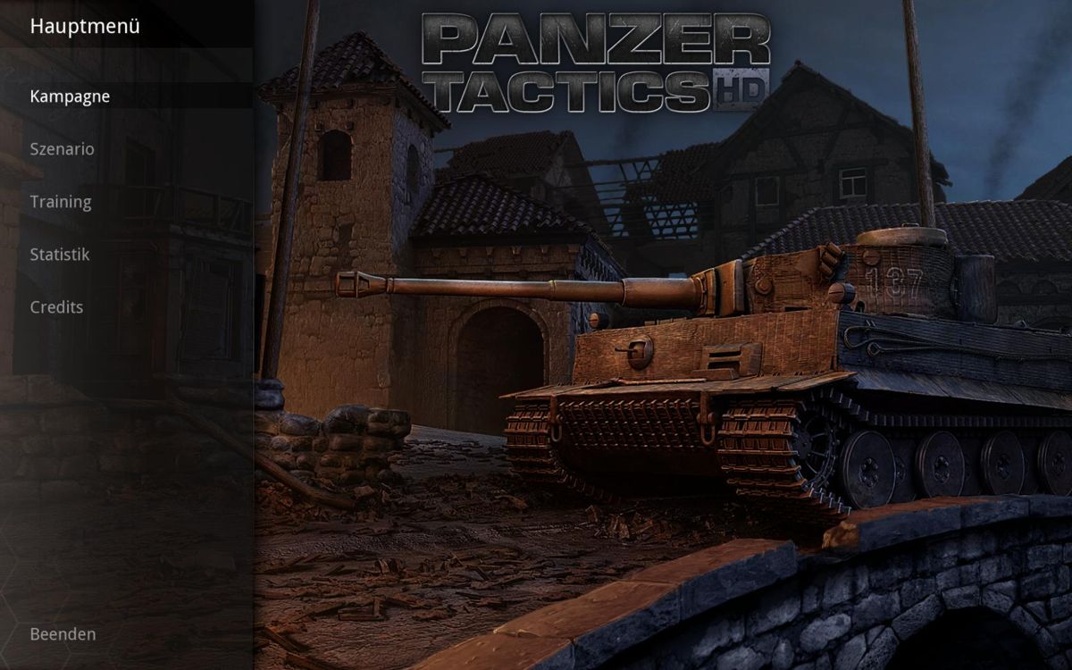Panzer Tactics HD (Windows) screenshot: Main menu