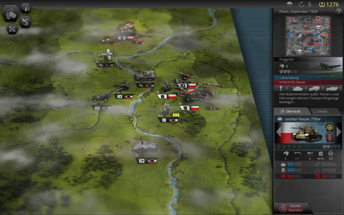 Panzer Tactics HD (Windows) screenshot: Your mission goal: Warschau
