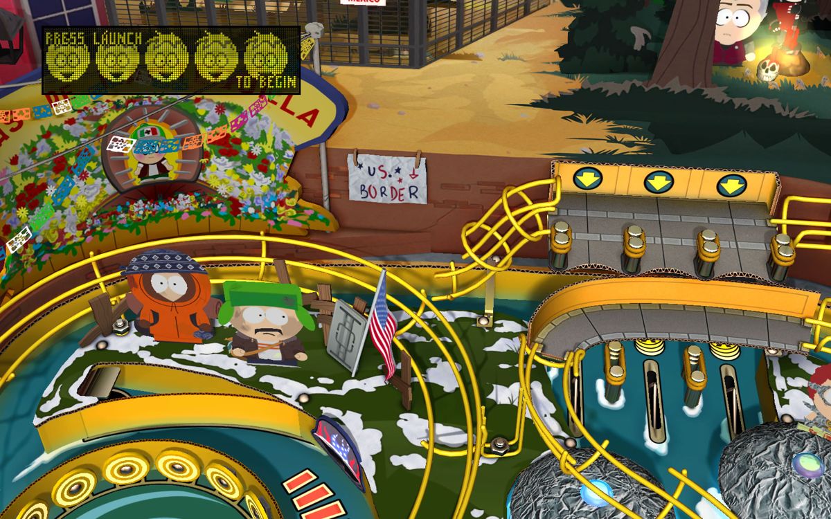 Zen Pinball 2: South Park Pinball (Windows) screenshot: <i>Butters' Very Own Pinball Game</i> - Upper part