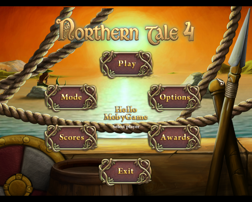Northern Tale 4 (Windows) screenshot: Title and main menu