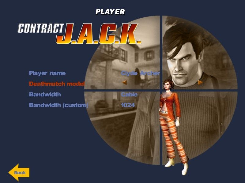Contract J.A.C.K. (Windows) screenshot: Multiplayer mode allows the use of every NOLF2 model even though 95% of them aren't in the single player game.