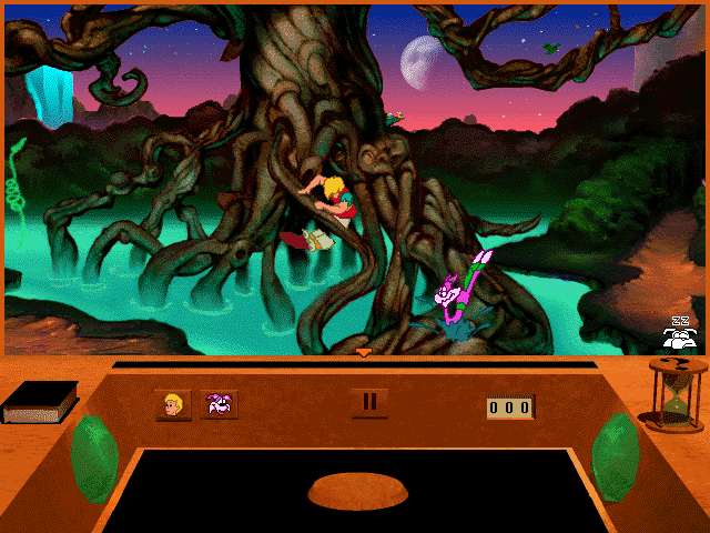 Torin's Passage (DOS) screenshot: The game is full of splendid cartoony animations