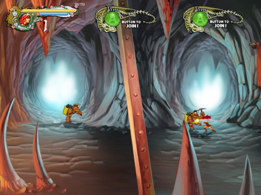 Dungeons: The Eye of Draconus (Windows) screenshot: Exploring a cave.